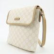 GUCCI GG Supreme Leather Shoulder Bag Ivory Light Brown 223666 Online Sale