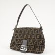 FENDI Mamma Baguette Zucca Canvas Leather Shoulder Bag 26325 Discount