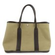 HERMES ToileOfficier Garden Party PM T Stamped Tote Bag Khaki Hot on Sale