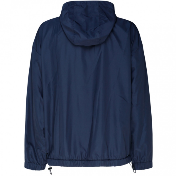 Dolce & Gabbana Navy Plaque Hooded Windbreaker on Sale