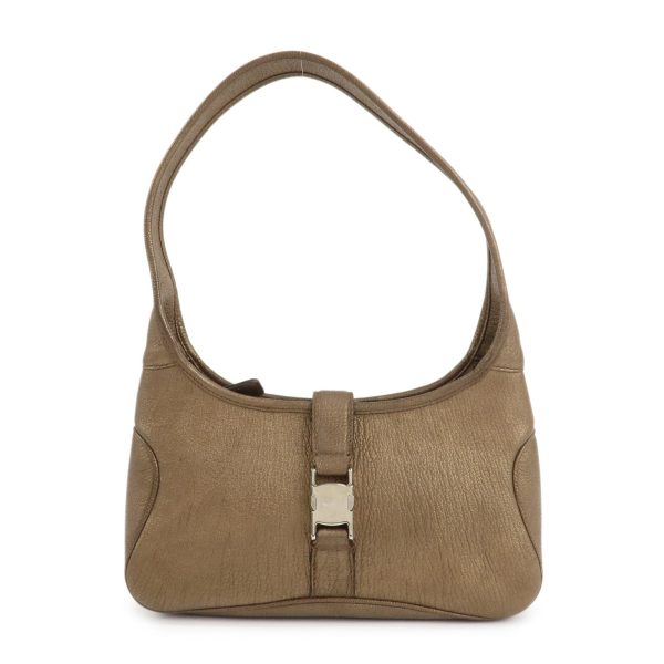 Ferragamo Leather Shoulder Bag Brown AU-21-0734 Online now