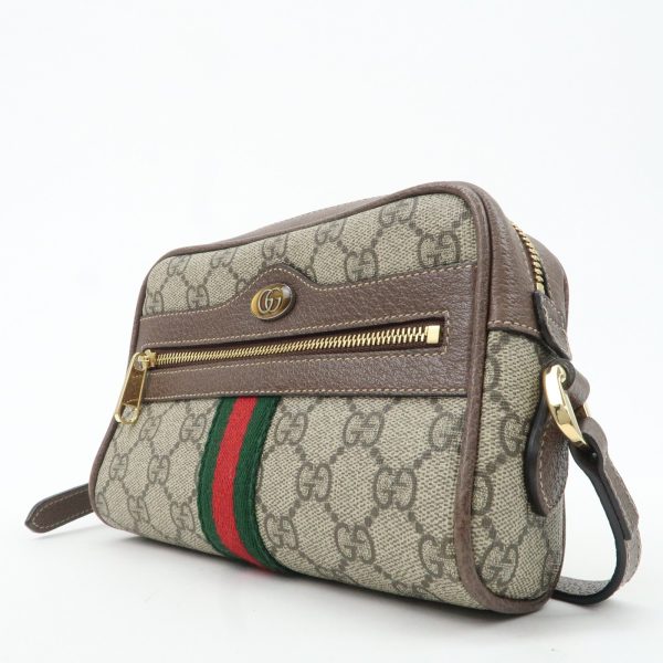 GUCCI Ophidia GG Supreme Mini Shoulder Bag Beige Brown 517350 For Sale