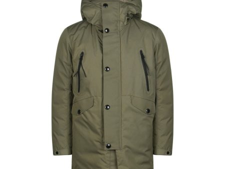 Kids CP Company Khaki Goggle Down Jacket Discount