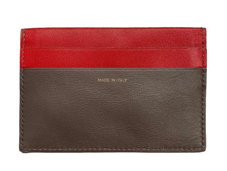 Paul Smith Classic Grey & Red Cardholder For Discount