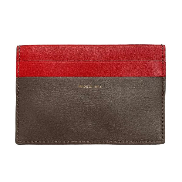 Paul Smith Classic Grey & Red Cardholder For Discount