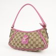 GUCCI Abbey GG Canvas Leather Shoulder Bag Pink Beige 130939 Sale