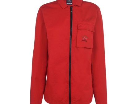 Kids Paul & Shark Red Zip Overshirt For Discount