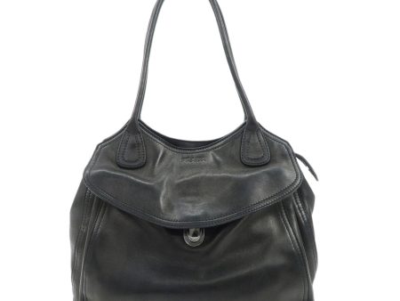 PRADA Leather Tote Bag Black For Discount