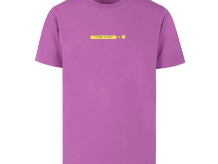 Stone Island Junior Purple Logo T-Shirt Online