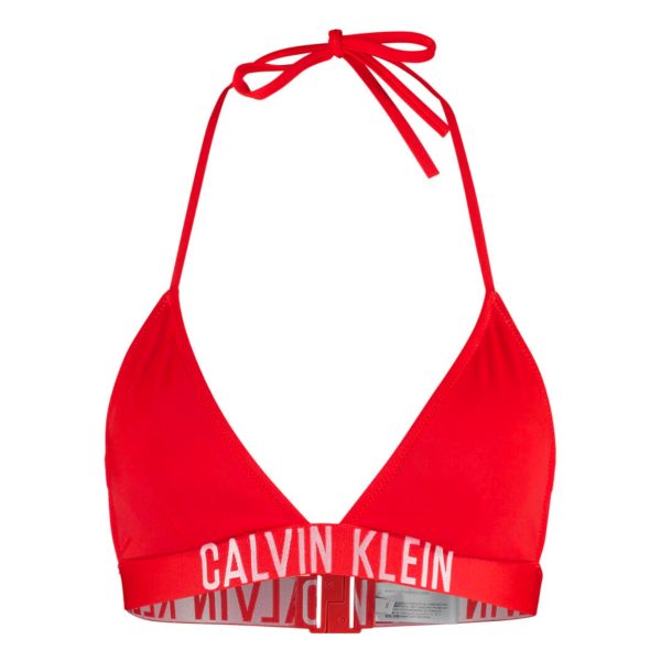 Calvin Klein Red Triangle Bikini Top For Cheap