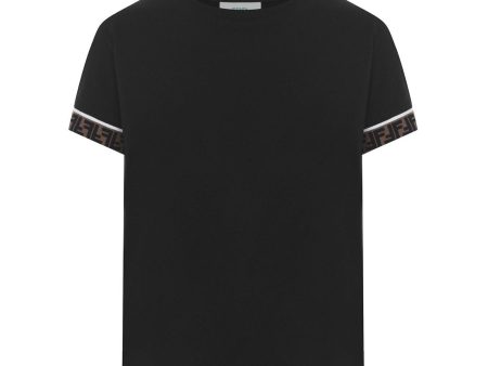 Kids Fendi FF Tape T-Shirt For Sale