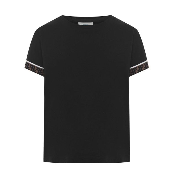 Kids Fendi FF Tape T-Shirt For Sale