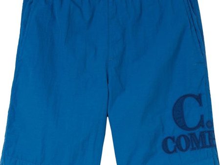 CP Company Blue Nylon Logo Swimshorts Supply