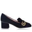 Womens Gucci Black Marmont Heels on Sale