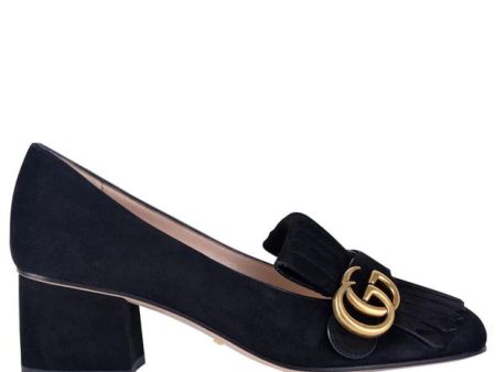 Womens Gucci Black Marmont Heels on Sale