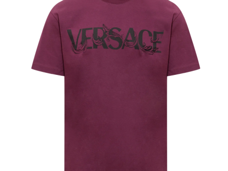 Versace Purple Logo T-Shirt Discount