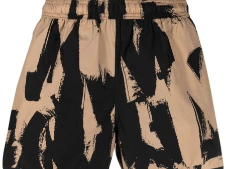 Alexander McQueen Graffiti Logo Swimshorts Online now