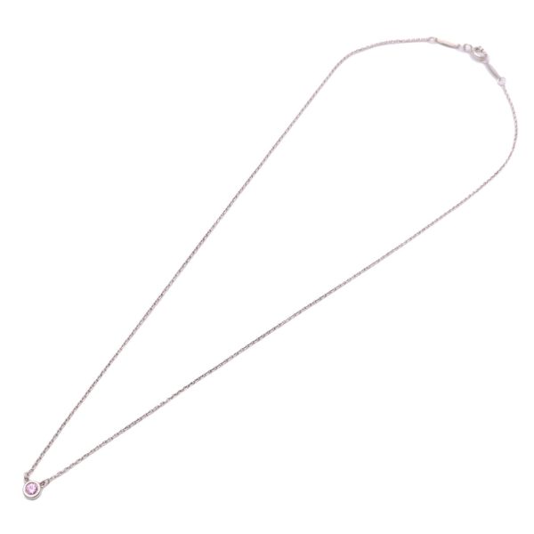 Tiffany&Co. By The Yard 1P Pink Sapphire Necklace 0.08ct SV925 For Discount