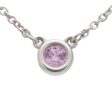 Tiffany&Co. By The Yard 1P Pink Sapphire Necklace 0.08ct SV925 For Discount