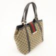 GUCCI Sherry Line GG Canvas Leather Hand Bag Beige Brown 364835 Online Sale